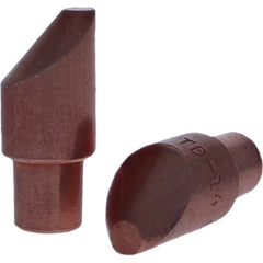 Tuffaloy - Spot Welder Tips For Use With: 4RW Cap Taper Electrode Holder Type: Male Cap D Nose (Offset) - Exact Tool & Supply