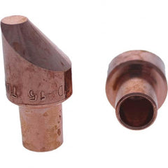 Tuffaloy - Spot Welder Tips For Use With: 5RW Cap Taper Electrode Holder Type: Male Cap D Nose (Offset) - Exact Tool & Supply