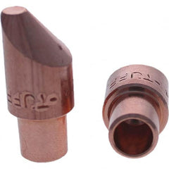 Tuffaloy - Spot Welder Tips For Use With: 4RW Cap Taper Electrode Holder Type: Male Cap D Nose (Offset) - Exact Tool & Supply
