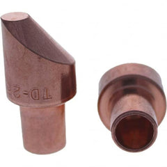 Tuffaloy - Spot Welder Tips For Use With: 5RW Cap Taper Electrode Holder Type: Male Cap D Nose (Offset) - Exact Tool & Supply