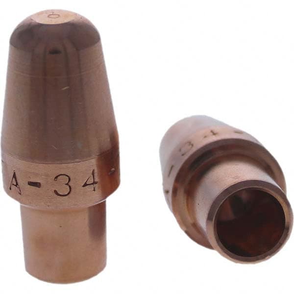 Tuffaloy - Spot Welder Tips For Use With: 4RW Cap Taper Electrode Holder Type: Male Cap A Nose (Pointed) - Exact Tool & Supply