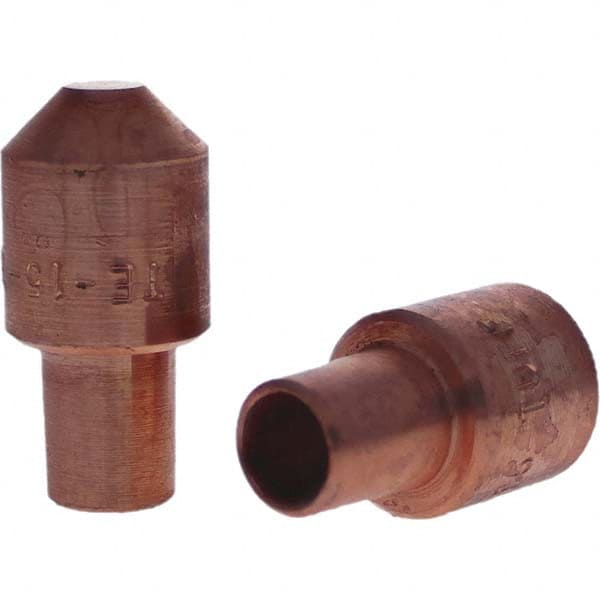 Tuffaloy - Spot Welder Tips For Use With: 5RW Cap Taper Electrode Holder Type: Male Cap E Nose (Truncated) - Exact Tool & Supply