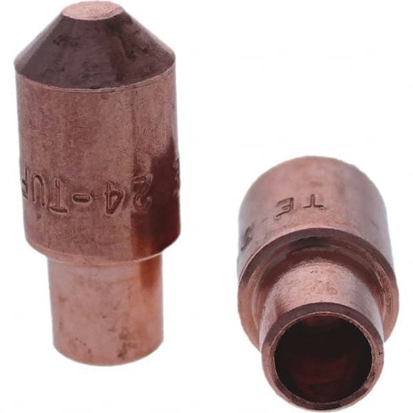 Tuffaloy - Spot Welder Tips For Use With: 4RW Cap Taper Electrode Holder Type: Male Cap E Nose (Truncated) - Exact Tool & Supply