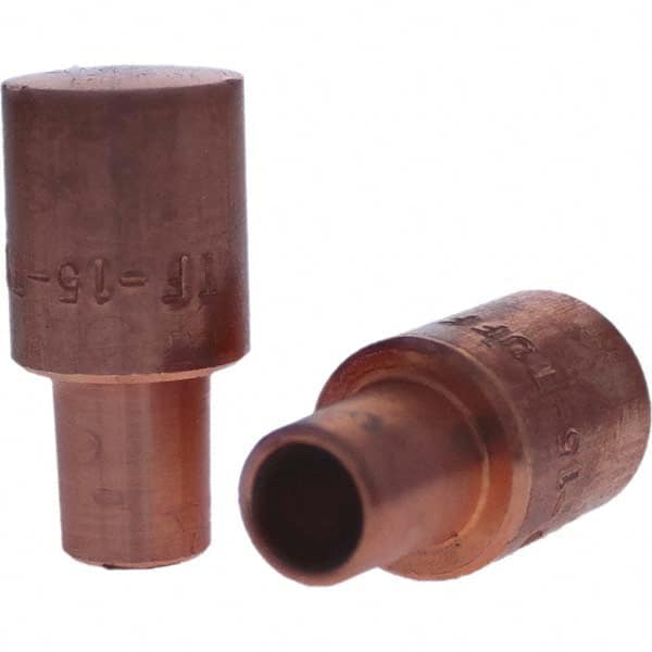 Tuffaloy - Spot Welder Tips For Use With: 5RW Cap Taper Electrode Holder Type: Male Cap F Nose (Radius) - Exact Tool & Supply