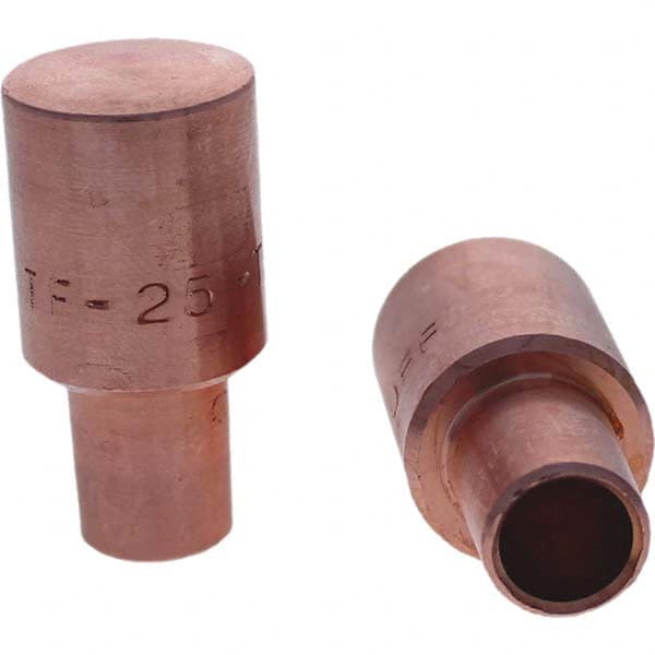 Tuffaloy - Spot Welder Tips For Use With: 5RW Cap Taper Electrode Holder Type: Male Cap F Nose (Radius) - Exact Tool & Supply