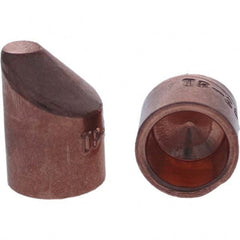 Tuffaloy - Spot Welder Tips For Use With: 5RW Cap Taper Electrode Holder Type: Female Cap D Nose (Offset) - Exact Tool & Supply