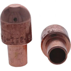 Tuffaloy - Spot Welder Tips For Use With: 5RW Cap Taper Electrode Holder Type: Male Cap B Nose (Dome) - Exact Tool & Supply