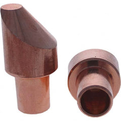 Tuffaloy - Spot Welder Tips For Use With: 5RW Cap Taper Electrode Holder Type: Male Cap D Nose (Offset) - Exact Tool & Supply