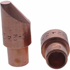 Tuffaloy - Spot Welder Tips For Use With: 4RW Cap Taper Electrode Holder Type: Male Cap D Nose (Offset) - Exact Tool & Supply