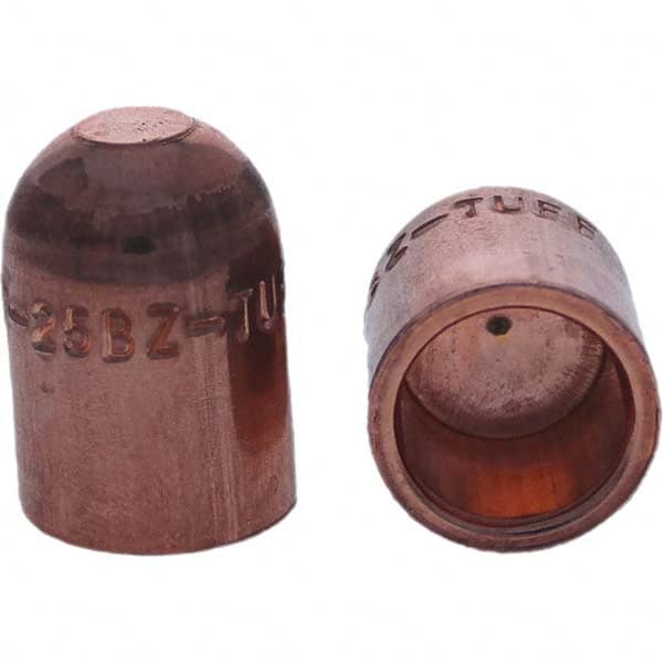 Tuffaloy - Spot Welder Tips For Use With: 5RW Cap Taper Electrode Holder Type: Female Cap B Nose (Dome) - Exact Tool & Supply