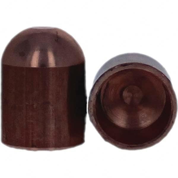 Tuffaloy - Spot Welder Tips For Use With: 6RW Cap Taper Electrode Holder Type: Female Cap B Nose (Dome) - Exact Tool & Supply