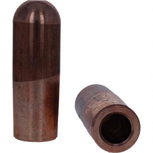 Tuffaloy - Spot Welder Tips For Use With: 7RW Electrode Holder Type: Straight Tip B Nose (Dome) - Exact Tool & Supply