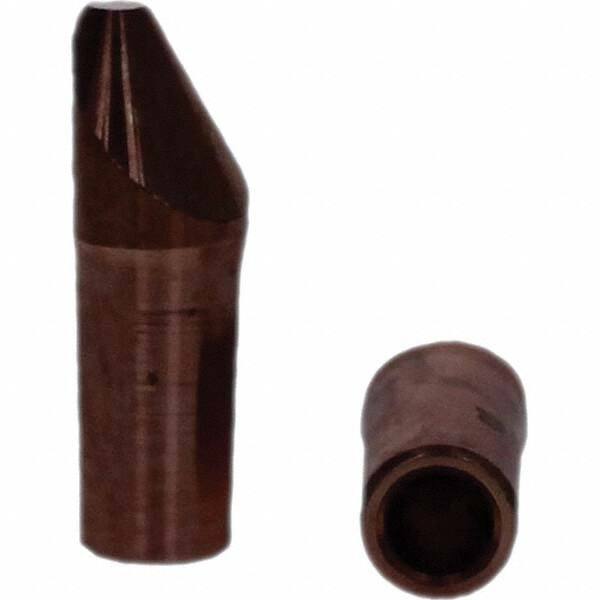 Tuffaloy - Spot Welder Tips For Use With: 4RW Electrode Holder Type: Straight Tip D Nose (Offset) - Exact Tool & Supply