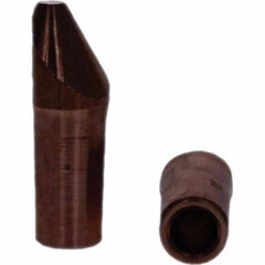 Tuffaloy - Spot Welder Tips For Use With: 4RW Electrode Holder Type: Straight Tip D Nose (Offset) - Exact Tool & Supply