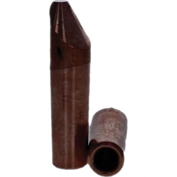 Tuffaloy - Spot Welder Tips For Use With: 4RW Electrode Holder Type: Straight Tip D Nose (Offset) - Exact Tool & Supply