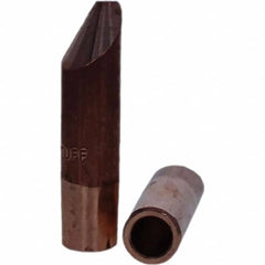 Tuffaloy - Spot Welder Tips For Use With: 7RW Electrode Holder Type: Straight Tip D Nose (Offset) - Exact Tool & Supply