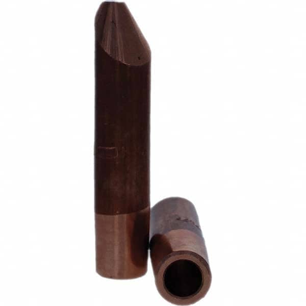 Tuffaloy - Spot Welder Tips For Use With: 7RW Electrode Holder Type: Straight Tip D Nose (Offset) - Exact Tool & Supply