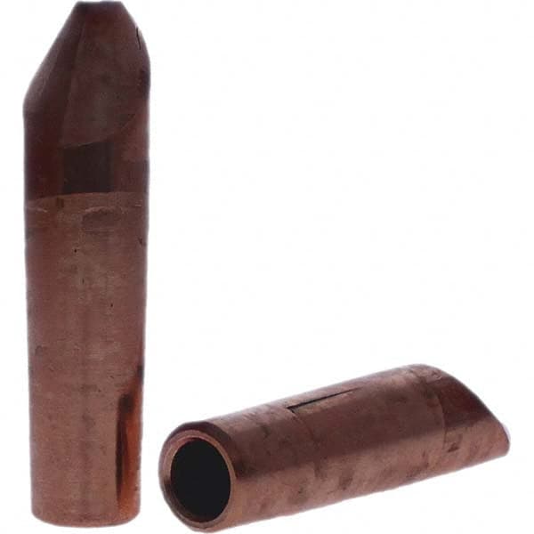 Tuffaloy - Spot Welder Tips For Use With: 4RW Electrode Holder Type: Straight Tip D Nose (Offset) - Exact Tool & Supply