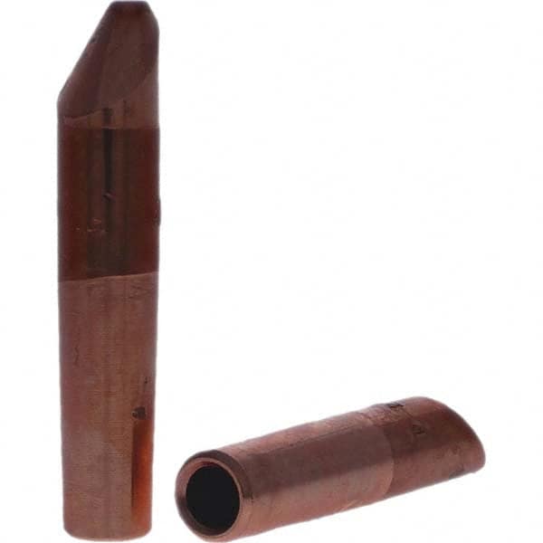 Tuffaloy - Spot Welder Tips For Use With: 4RW Electrode Holder Type: Straight Tip D Nose (Offset) - Exact Tool & Supply