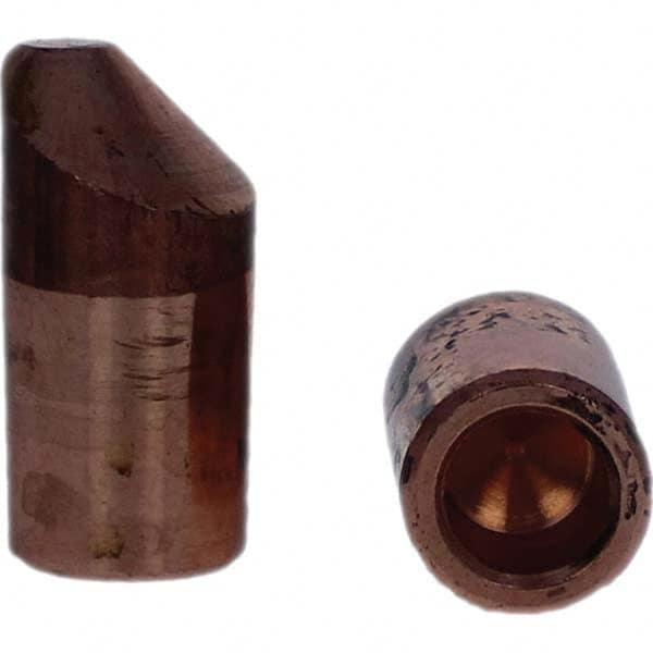 Tuffaloy - Spot Welder Tips For Use With: 5RW Electrode Holder Type: Straight Tip D Nose (Offset) - Exact Tool & Supply