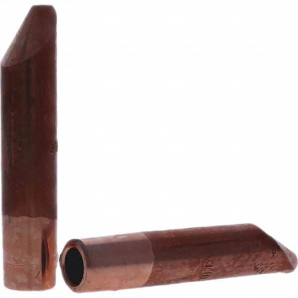 Tuffaloy - Spot Welder Tips For Use With: 7RW Electrode Holder Type: Straight Tip D Nose (Offset) - Exact Tool & Supply