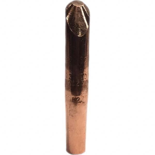 Tuffaloy - Spot Welder Tips For Use With: 4RW Electrode Holder Type: Straight Tip H Nose (Angled Offset) - Exact Tool & Supply