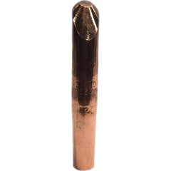 Tuffaloy - Spot Welder Tips For Use With: 4RW Electrode Holder Type: Straight Tip H Nose (Angled Offset) - Exact Tool & Supply