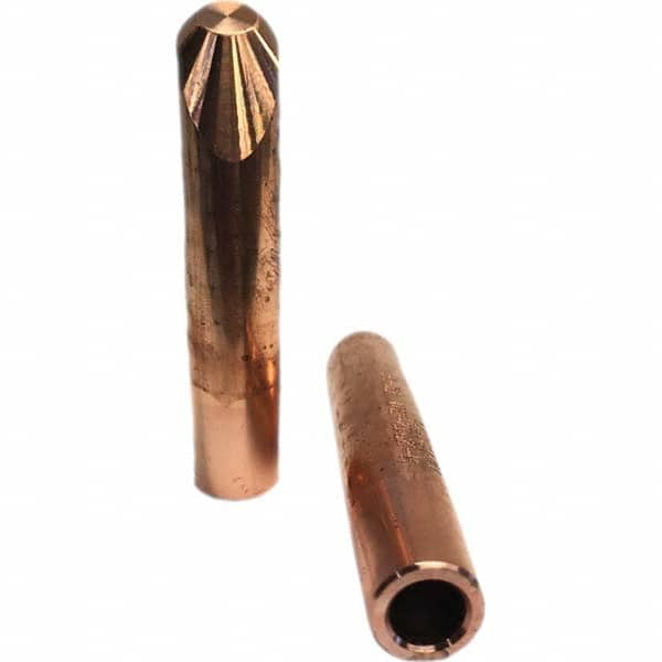 Tuffaloy - Spot Welder Tips For Use With: 5RW Electrode Holder Type: Straight Tip H Nose (Angled Offset) - Exact Tool & Supply