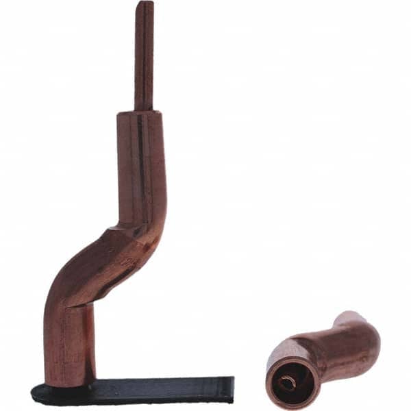 Tuffaloy - Spot Welder Tips For Use With: 4RW Electrode Holder Type: Bent Shank for 4RW Male Cap - Exact Tool & Supply