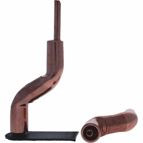 Tuffaloy - Spot Welder Tips For Use With: 4RW Electrode Holder Type: Bent Shank for 4RW Male Cap - Exact Tool & Supply