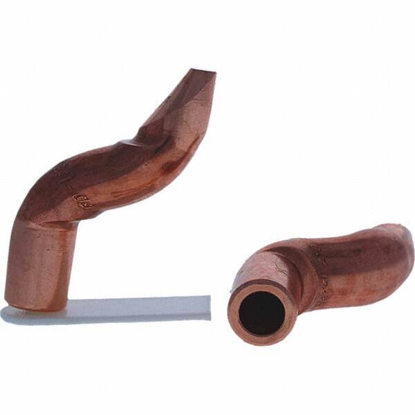 Tuffaloy - Spot Welder Tips For Use With: 5RW Electrode Holder Type: Double Bend Tip D Nose (Offset) - Exact Tool & Supply
