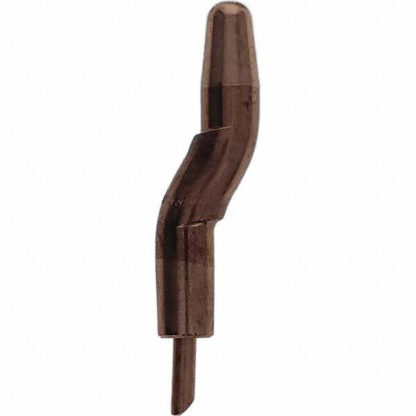 Tuffaloy - Spot Welder Tips For Use With: 5RW Electrode Holder Type: Double Bend Tip A Nose (Pointed) - Exact Tool & Supply