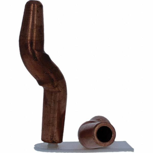 Tuffaloy - Spot Welder Tips For Use With: 4RW Electrode Holder Type: Double Bend Tip A Nose (Pointed) - Exact Tool & Supply
