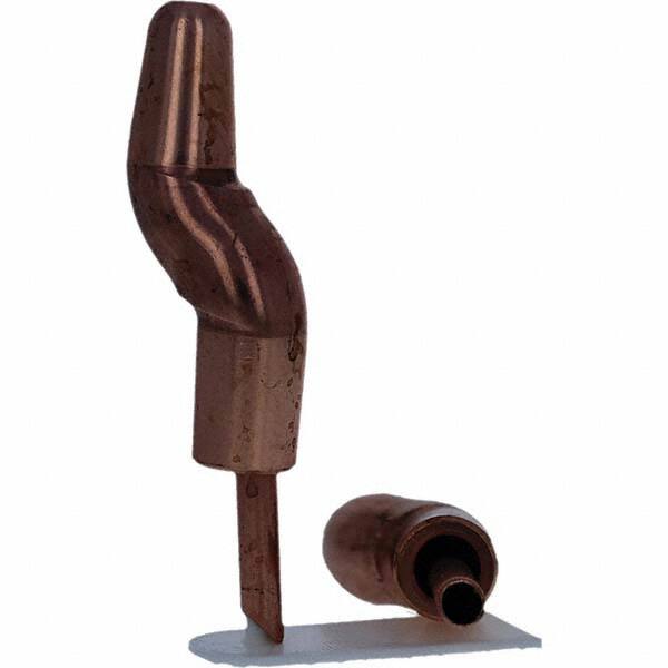 Tuffaloy - Spot Welder Tips For Use With: 5RW Electrode Holder Type: Double Bend Tip A Nose (Pointed) - Exact Tool & Supply