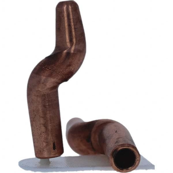 Tuffaloy - Spot Welder Tips For Use With: 3RW Electrode Holder Type: Double Bend Tip A Nose (Pointed) - Exact Tool & Supply