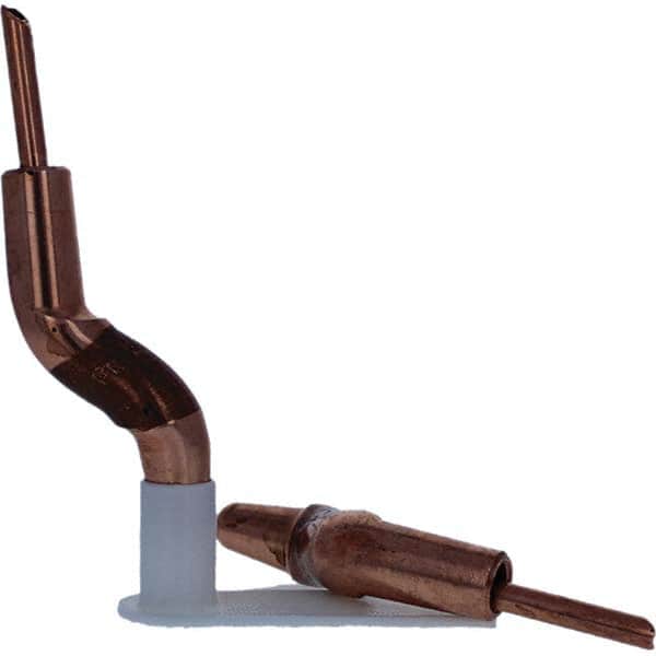 Tuffaloy - Spot Welder Tips For Use With: 4RW Electrode Holder Type: Double Bend Tip A Nose (Pointed) - Exact Tool & Supply