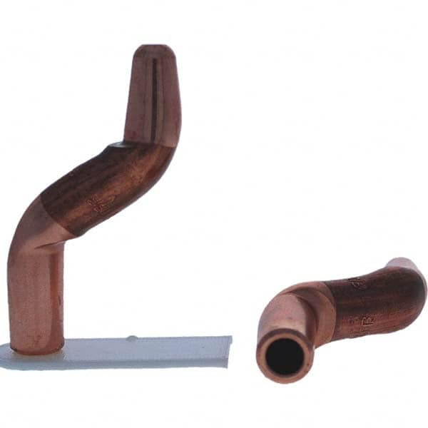 Tuffaloy - Spot Welder Tips For Use With: 4RW Electrode Holder Type: Double Bend Tip A Nose (Pointed) - Exact Tool & Supply