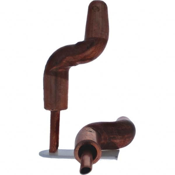 Tuffaloy - Spot Welder Tips For Use With: 5RW Electrode Holder Type: Double Bend Tip A Nose (Pointed) - Exact Tool & Supply