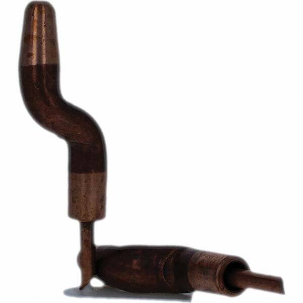 Tuffaloy - Spot Welder Tips For Use With: 5RW Electrode Holder Type: Double Bend Tip A Nose (Pointed) - Exact Tool & Supply