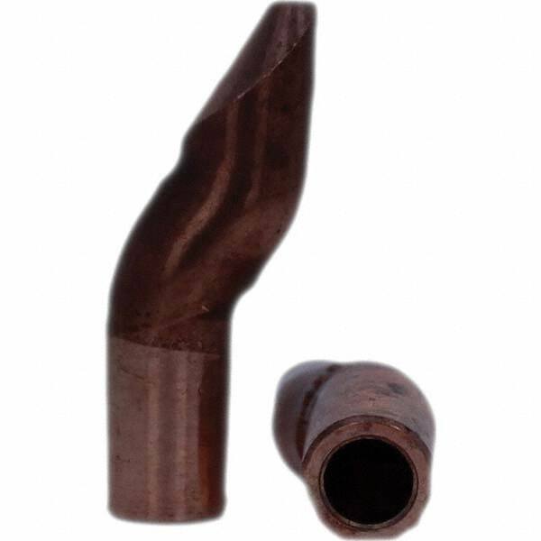 Tuffaloy - Spot Welder Tips For Use With: 4RW Electrode Holder Type: Double Bend Tip D Nose (Offset) - Exact Tool & Supply