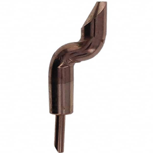 Tuffaloy - Spot Welder Tips For Use With: 5RW Electrode Holder Type: Double Bend Tip D Nose (Offset) - Exact Tool & Supply