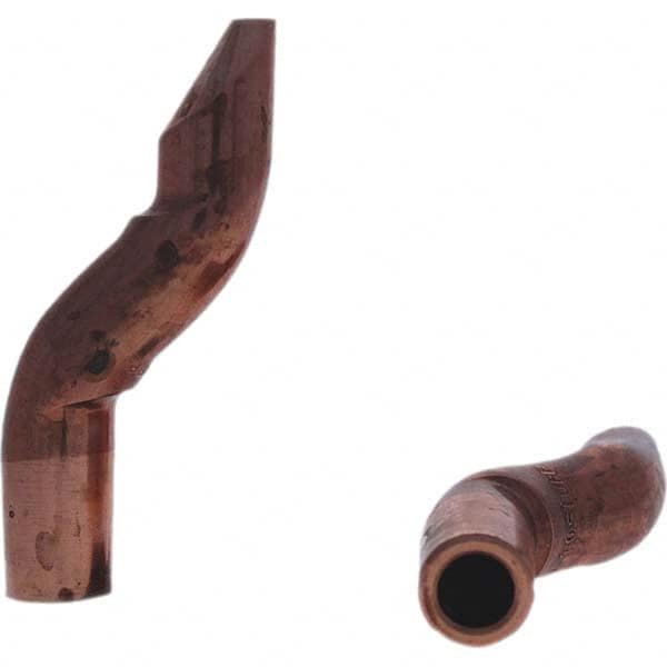 Tuffaloy - Spot Welder Tips For Use With: 5RW Electrode Holder Type: Double Bend Tip D Nose (Offset) - Exact Tool & Supply