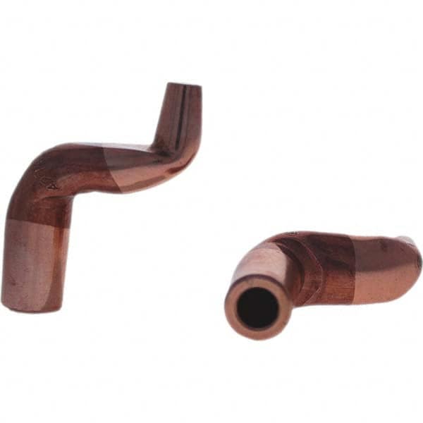 Tuffaloy - Spot Welder Tips For Use With: 5RW Electrode Holder Type: Misc Double Bend Tip C Nose (Flat) - Exact Tool & Supply