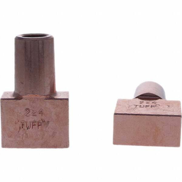 Tuffaloy - Spot Welder Tips For Use With: 5RW Electrode Holder Type: Backup Electrode Rectangular Face - Exact Tool & Supply