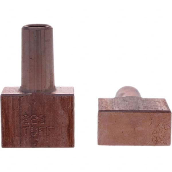 Tuffaloy - Spot Welder Tips For Use With: 5RW Electrode Holder Type: Backup Electrode Rectangular Face - Exact Tool & Supply