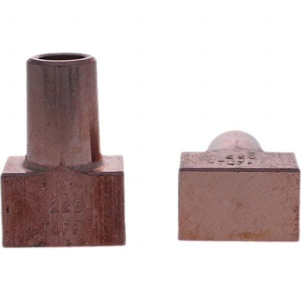 Tuffaloy - Spot Welder Tips For Use With: 5RW Electrode Holder Type: Backup Electrode Rectangular Face - Exact Tool & Supply