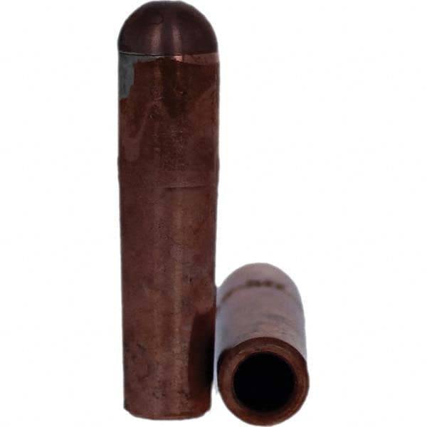 Tuffaloy - Spot Welder Tips For Use With: 4RW Electrode Holder Type: Refactory Straight Tip B Nose (Dome) - Exact Tool & Supply