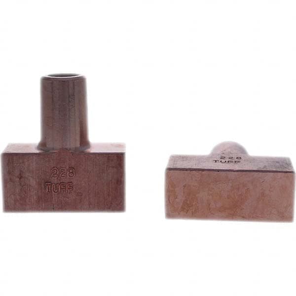 Tuffaloy - Spot Welder Tips For Use With: 5RW Electrode Holder Type: Backup Electrode Rectangular Face - Exact Tool & Supply