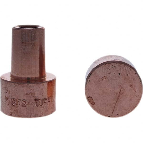 Tuffaloy - Spot Welder Tips For Use With: 5RW Electrode Holder Type: Backup Electrode Round Face - Exact Tool & Supply