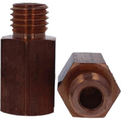 Tuffaloy - Spot Welder Tips For Use With: 3/4-10 Threaded Electrode Holder Type: Threaded Tip C Nose (Flat) - Exact Tool & Supply